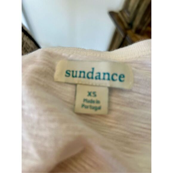 Sundance White Cotton Long Sleeve Tee - Picture 3 of 7